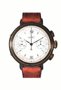 Eberhard: Chronograph made of 925 silver and covered by gold with two counters, diameter mm 38