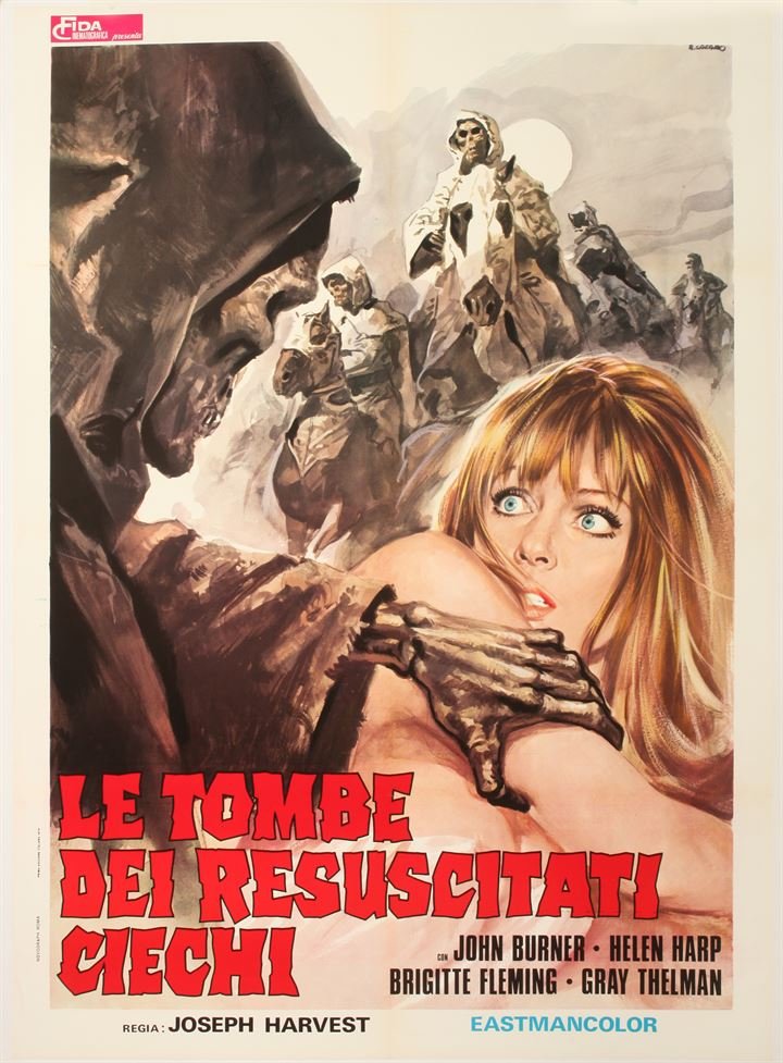 Le tombe dei resuscitati ciechi: Casaro Renato Le tombe dei resuscitati ciechi Offset by Novograph, Rome, first Italian edition 1973, cm 140x100