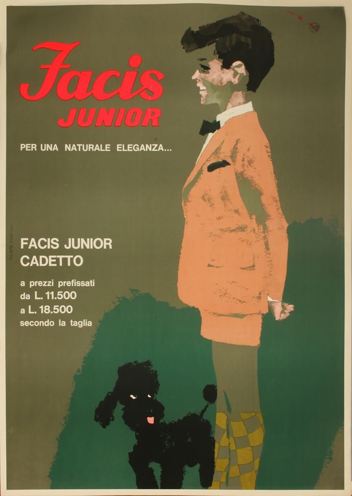 Facis Junior Cadetto: Pinter Ferenc, Facis Junior Cadetto, Offset, 1962, cm 140x100