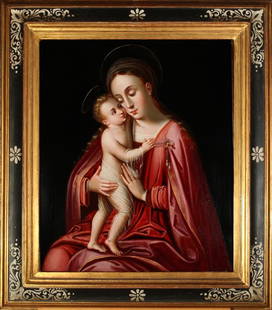 ADRIEN YSENBRANDT / ISENBRANDT: Madonna with Baby Jesus, 60x50cm, oil on board The Flemish painter Isenbrandt became the leading figure of a group of painters living in Bruges around 1510. Thanks to an old source, we now