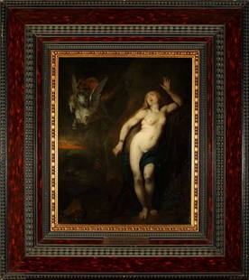 HENDRIK VAN BALEN / JAN VAL BALEN: Perseus and Andromeda, 40x30cm, oil on canvas A true erotic feast for aristocrats, the work is credited to Jan Van Balen, an expert in this quintessential genre of the so-called Northern Mannerism.