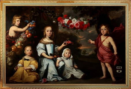 JAN ROOS / GIOVANNI ROSA: Van Rode family, 120x190cm, oil on canvas