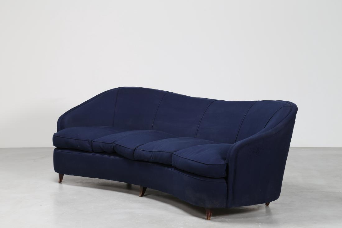 GIO' PONTI Divano curvo in legno e tessuto per Casa e (1 of 7)