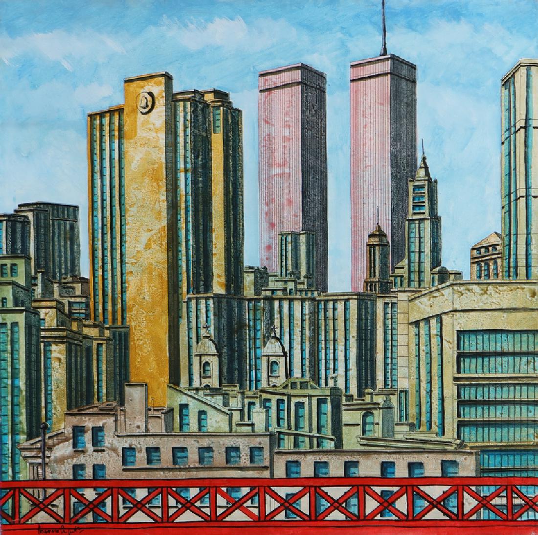 ANTONIO CAPUTO Once upon a time.: Once upon a time. Acrylic on canvas. Cm 50,00 x 50,00. Signature lower left. Title and signature at the back. Artist's authenticity certificate on photo.