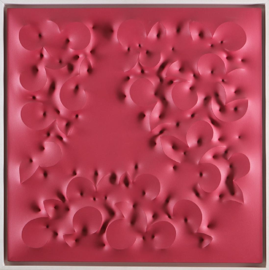 GIUSEPPE AMADIO Esai, the truth does not fear: Esai, the truth does not fear deception. Acrylic on extroflexed canvas. Cm 93,00 x 93,00. At the back signature and title. Artist's authenticity certificate on photo. Frame present