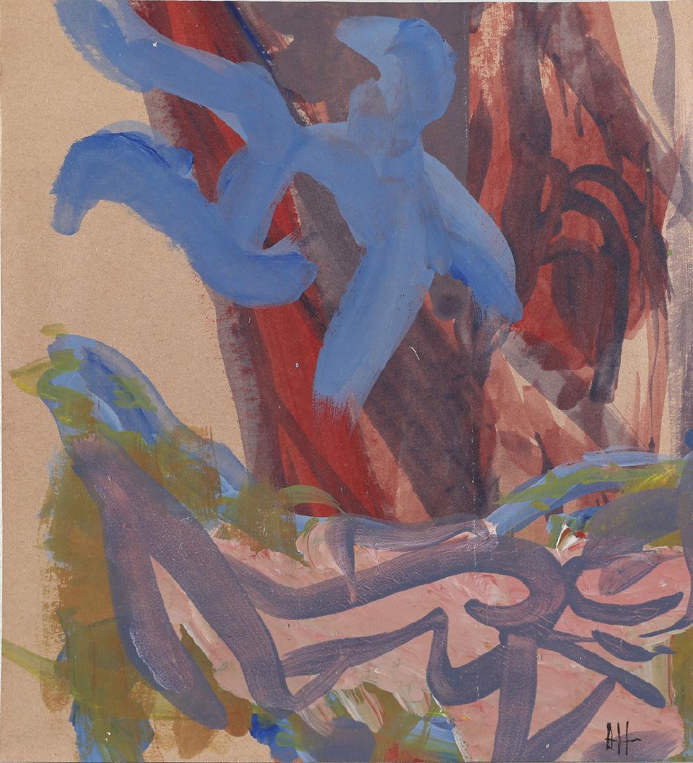 AL HELD Unitled.: Unitled. Acrylic on paper. Cm 27,90 x 30,80. Signature lower right. Frame present