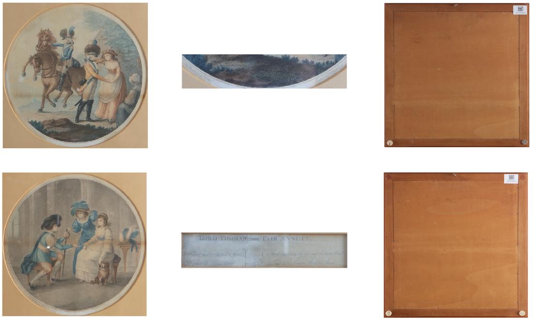 FRANCESCO BARTOLOZZI Scene galanti, coppia di: BARTOLOZZI FRANCESCO (1727 - 1815) Scene galanti, coppia di incisioni. . Cm 32,05. . Cornice presente