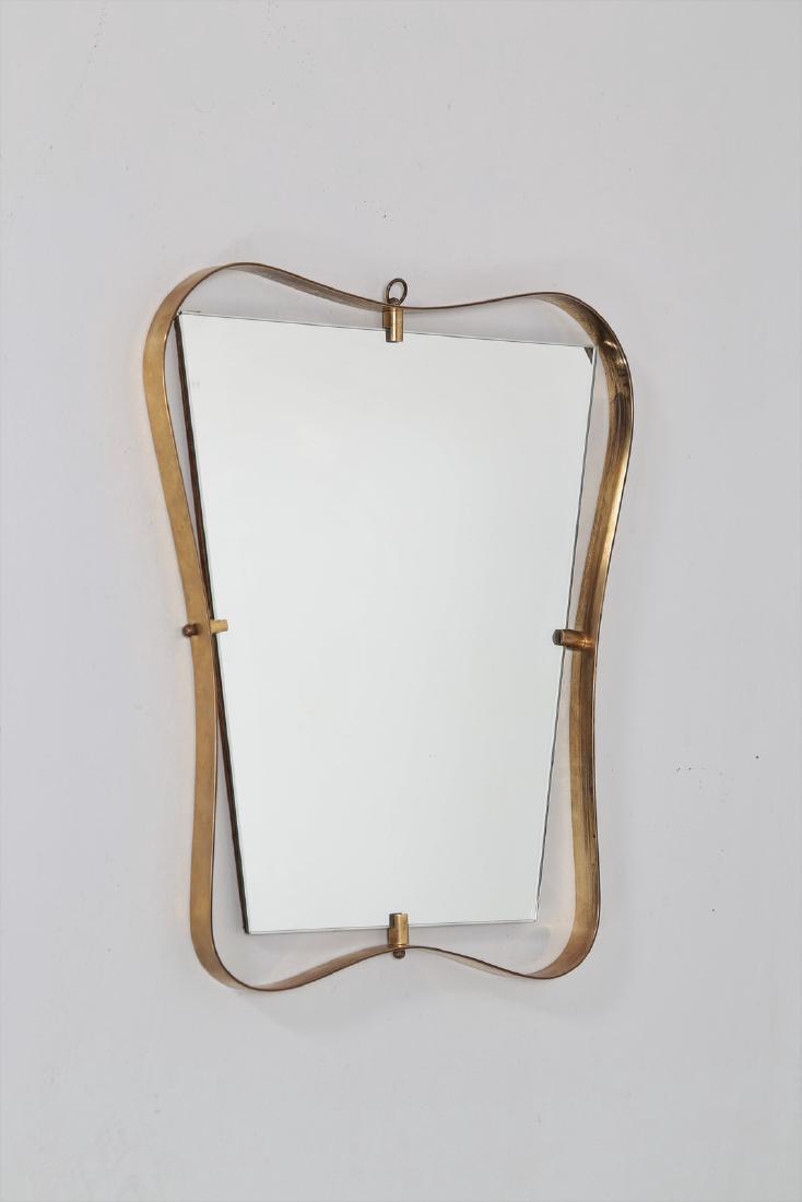 FONTANA ARTE  Wall mirror with brass frame, for Fontana (1 of 3)