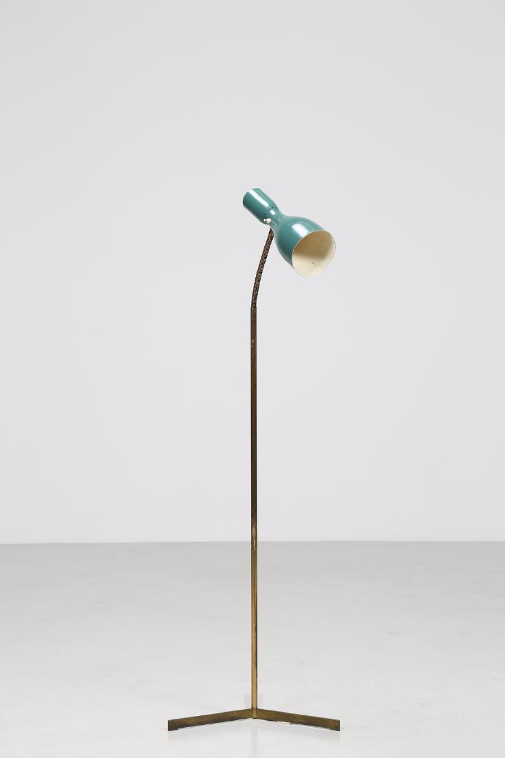 GIUSEPPE OSTUNI Attrib. Brass and lacquered metal floor (1 of 7)