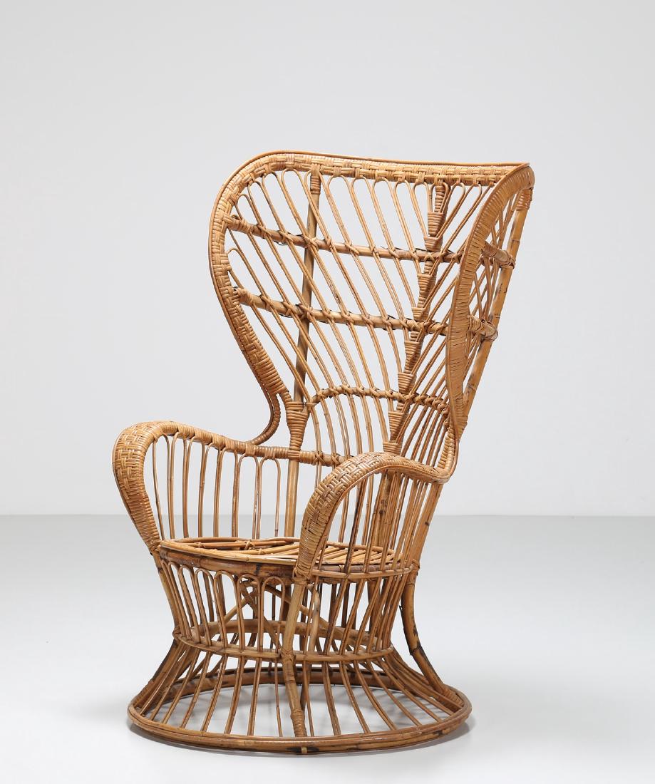 GIO' PONTI & LIO CARMINATI  Wicker armchair for (1 of 8)