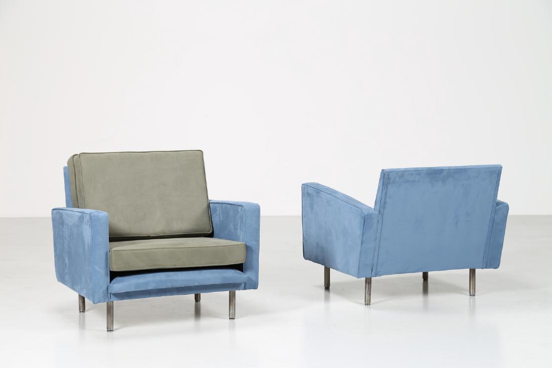 GEORGE NELSON Pair of metal and woven armchairs, Herman (1 of 6)