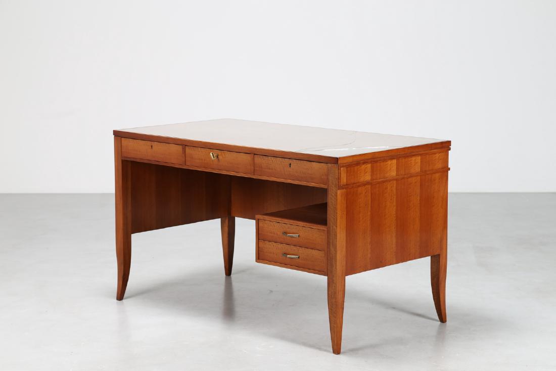 GIO PONTI - EMLIO LANCIA  Walnut writing desk with (1 of 6)