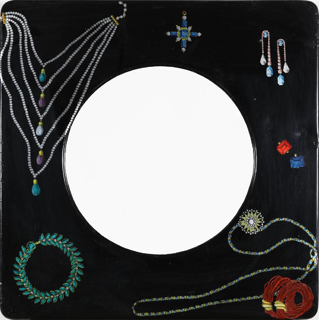 PIERO FORNASETTI Specchio in legno laccato e vetro, (1 of 1)