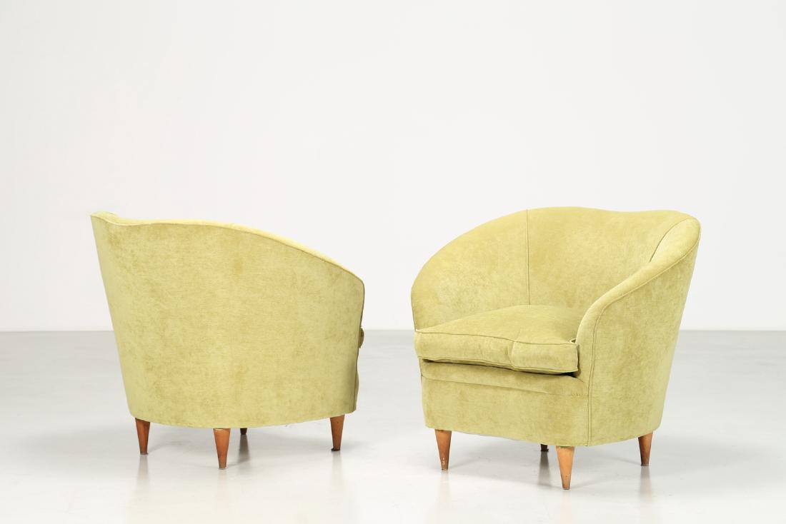 MANIFATTURA ITALIANA  Coppia poltrone in tessuto e (1 of 7)