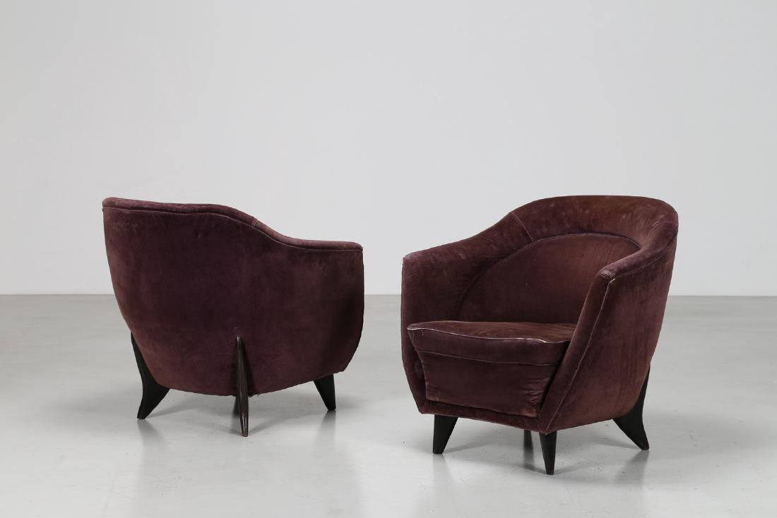 GUGLIELMO VERONESI Coppia di poltrone in legno e (1 of 9)