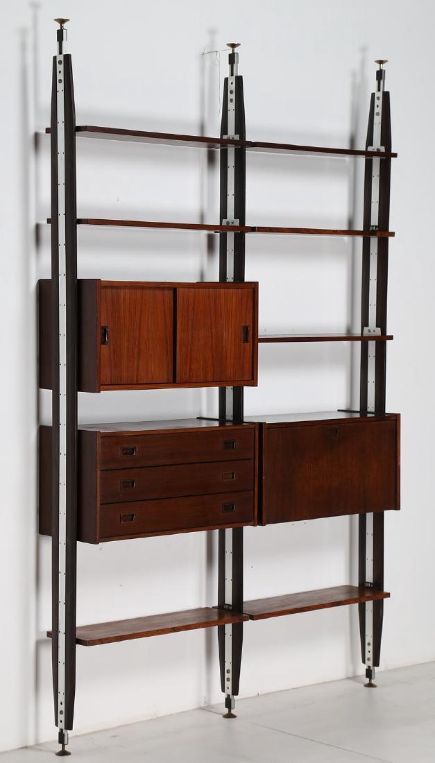 MIM  Libreria componibile in palissandro, metallo (1 of 5)