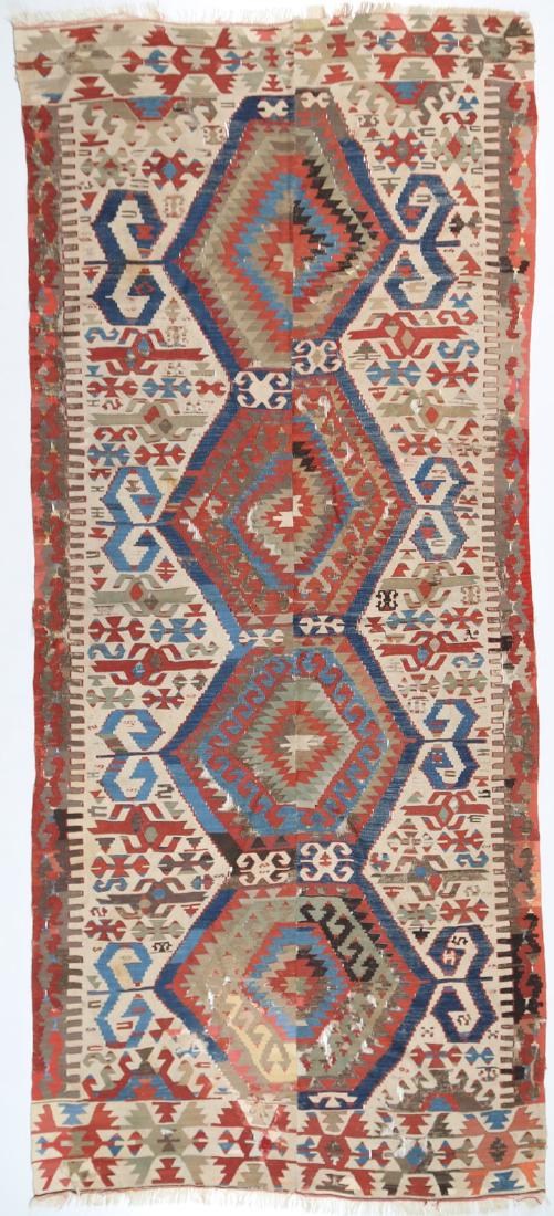 ANATOLIA  Tappeto Kilim XIX secolo, area di Konia, (1 of 2)