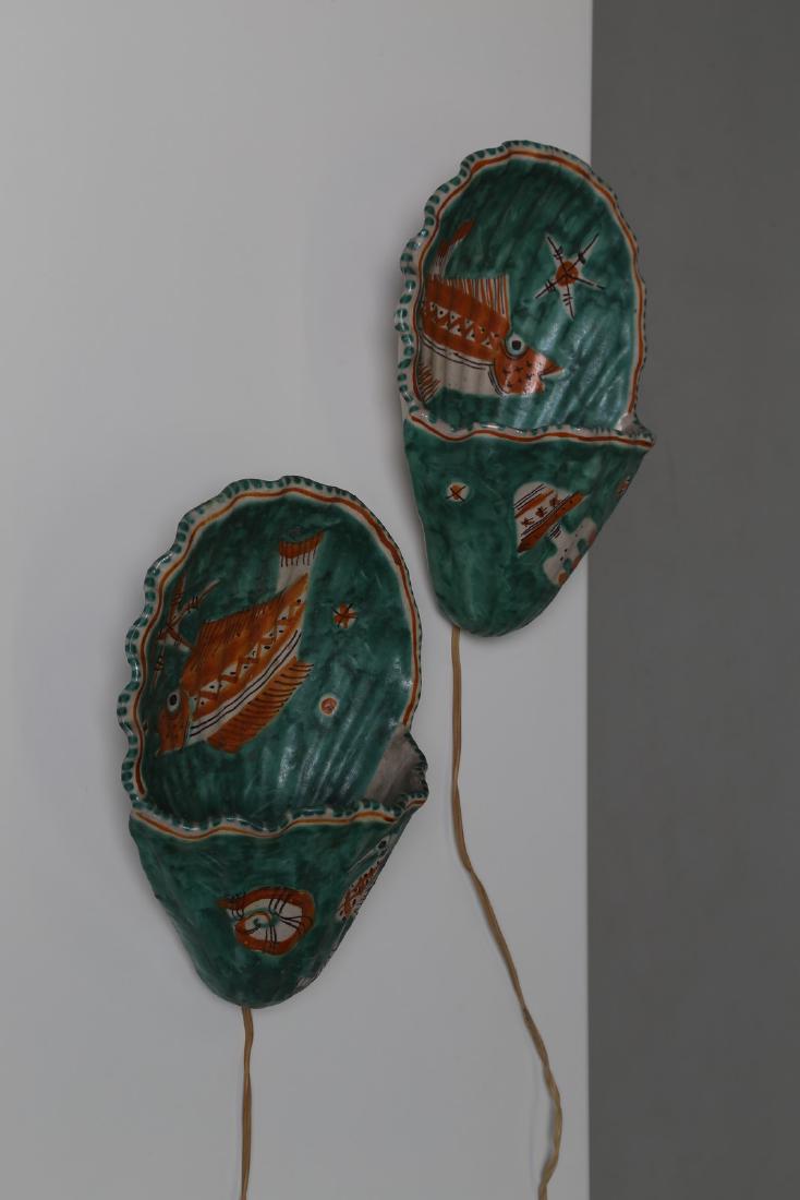 CERAMICHE ARTISTICHE SOLIMENE Coppia di applique in (1 of 6)