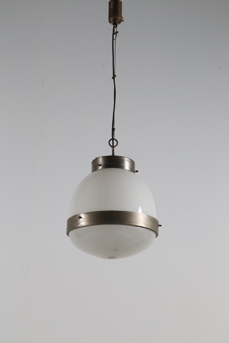 SERGIO MAZZA Lampada a sospensione in ottone nichelato, (1 of 1)