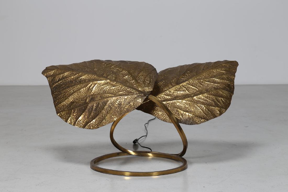 TOMMASO BARBI Lampada da tavolo in ottone, anni 70. (1 of 3)