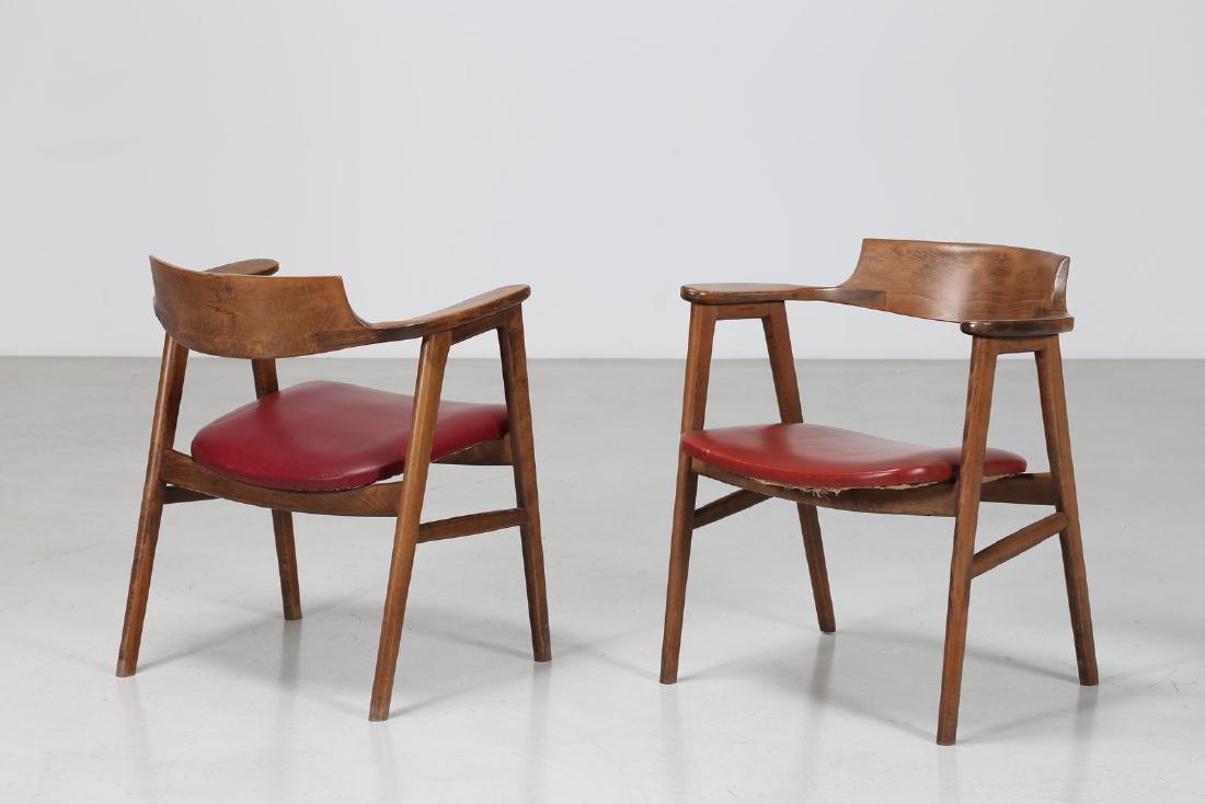 FRATELLI FORNASARIG Coppia poltroncine in faggio e skai (1 of 8)