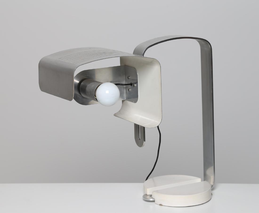 MANIFATTURA ITALIANA  Table lamp in chromed metal, (1 of 3)