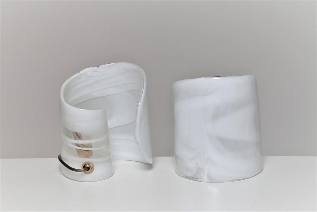 LA MURRINA  Pair of glass and metal table lamps, 1970s. (1 of 2)