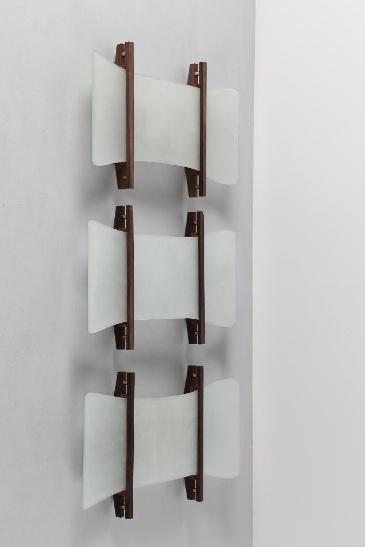 EDERA RADICI Three wall lights in rosewood and satin (1 of 1)