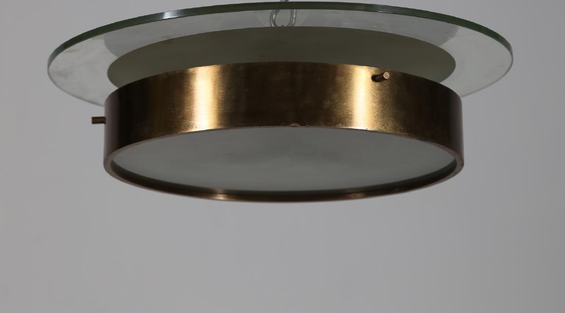 STILNOVO  Large ceiling light in lacquered brass, (1 of 3)