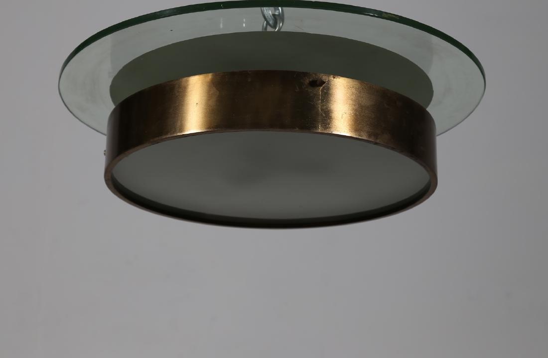 STILNOVO  Large ceiling light in lacquered brass, (1 of 2)
