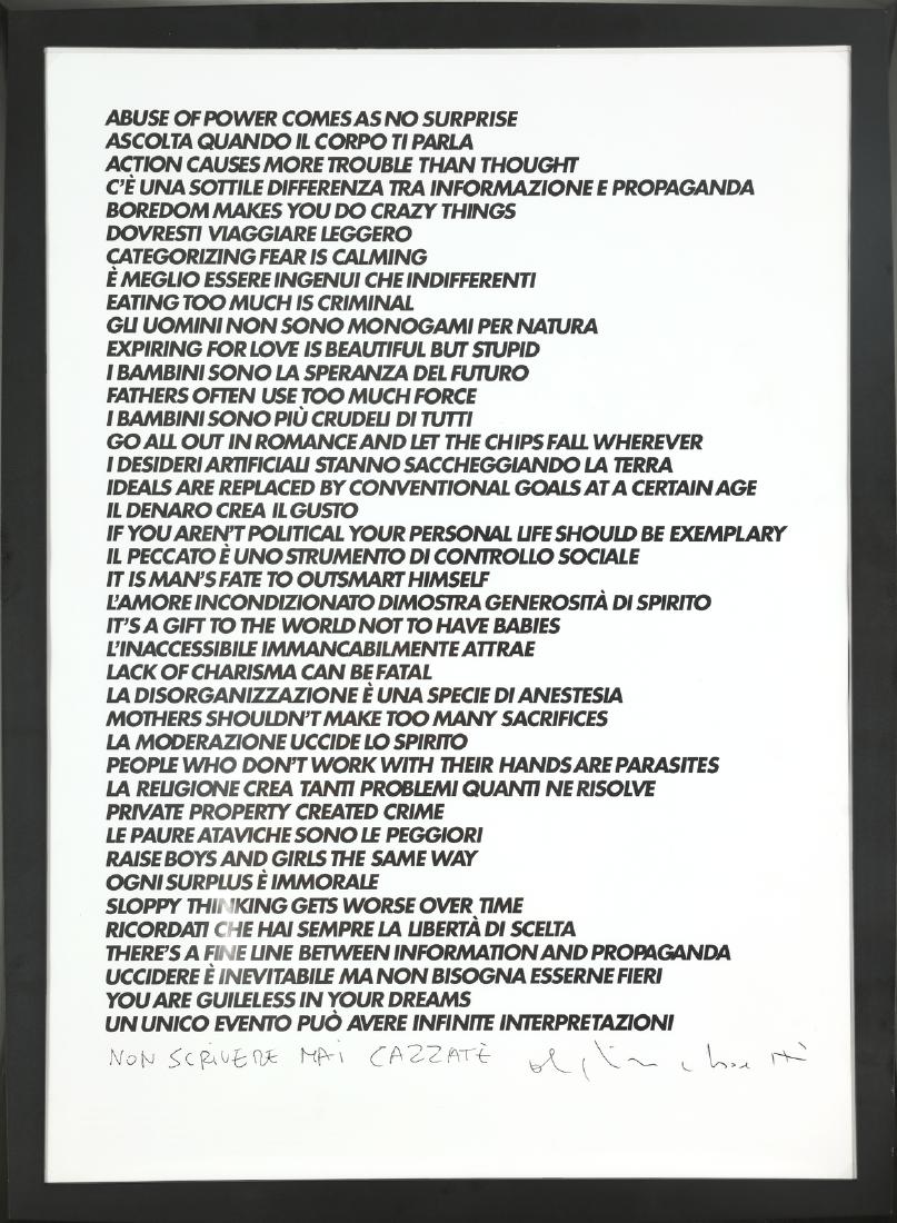 MAURIZIO CATTELAN I met Alighiero Boetti... (1 of 3)