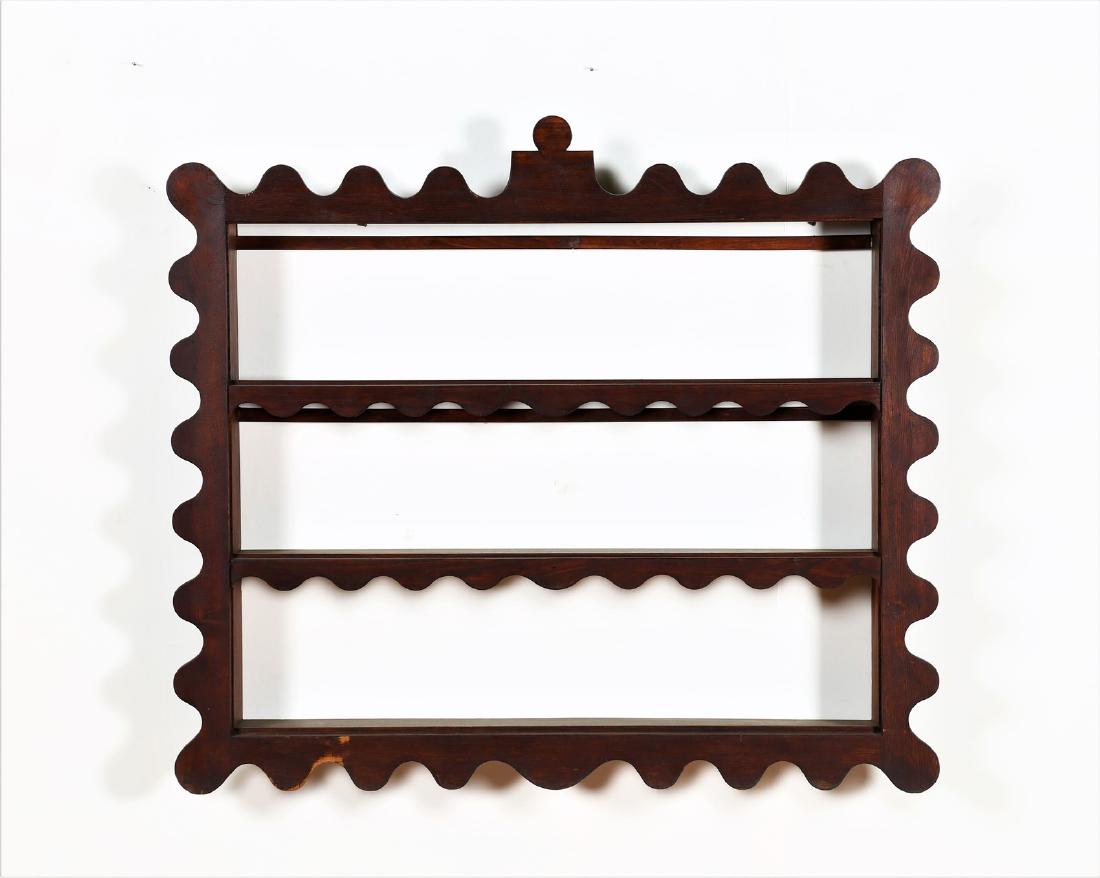 PAOLO BUFFA Oak plate shelf, 1940s. (1 of 4)
