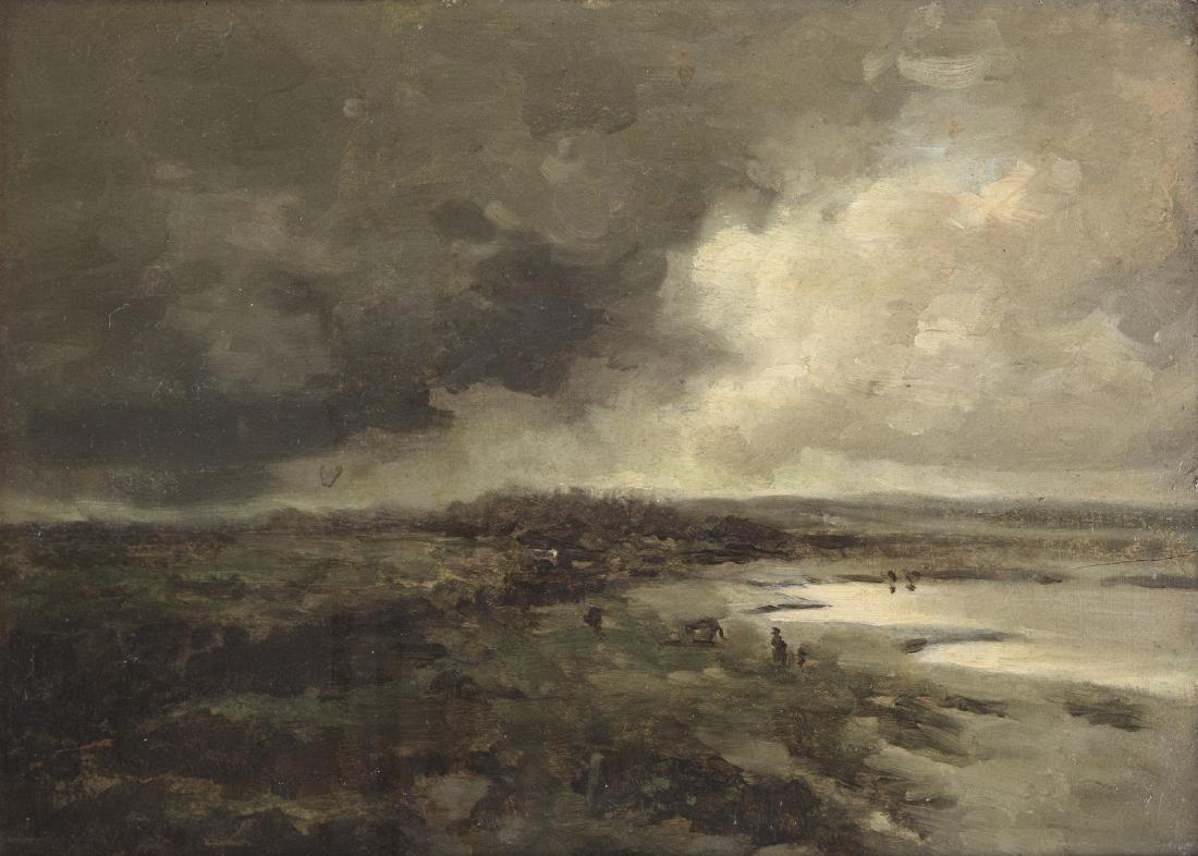 ARTISTA DEL XIX SECOLO  Paesaggio con temporale e (1 of 2)