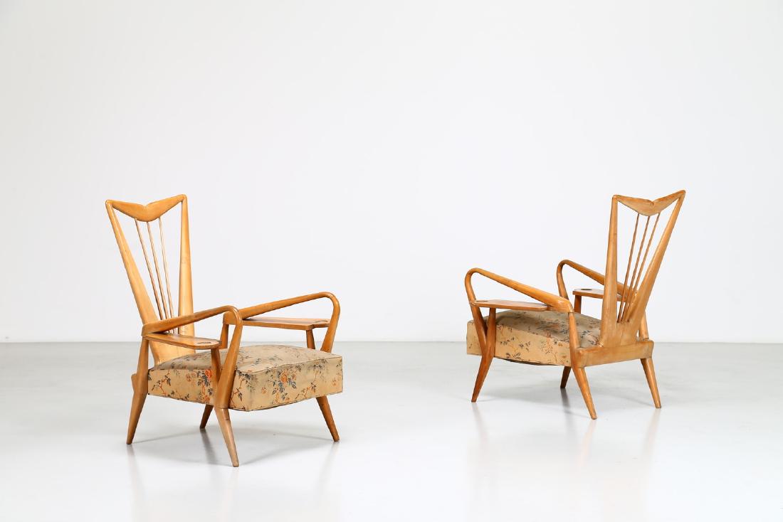 GIORDANO FORTI Attrib. Pair of armchairs. (1 of 11)