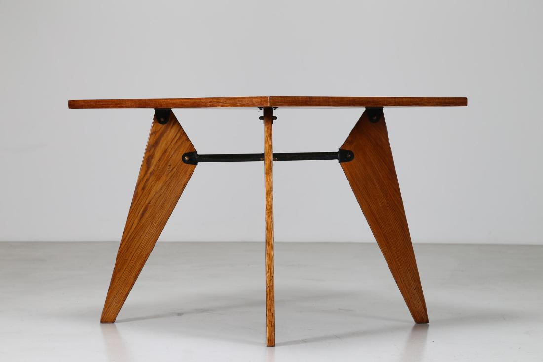 MANIFATTURA FRANCESE  Square table in oak and lacquered (1 of 5)