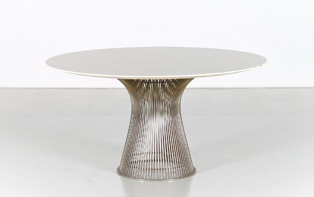 WARREN PLATNER Tavolo .: Tavolo . Lacquered wood and chromed metal. Cm 138,00 x 72,00. Produzione Knoll International, 1966