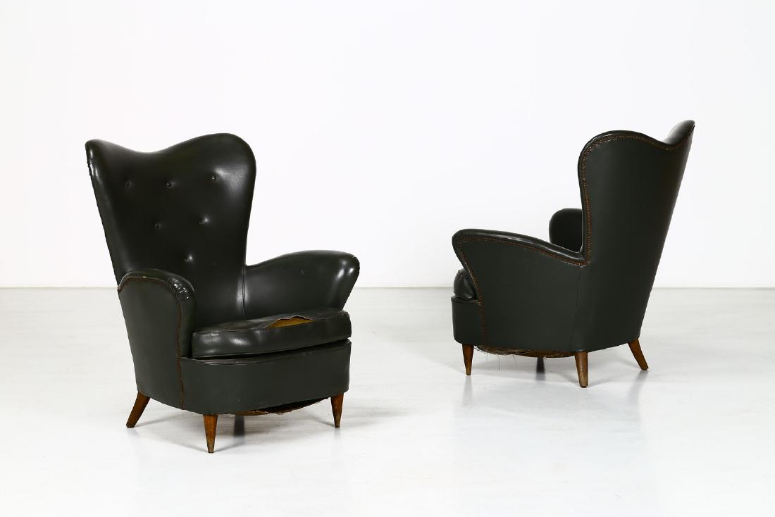 GIO' PONTI Attributed Pair of armchairs. (1 of 8)