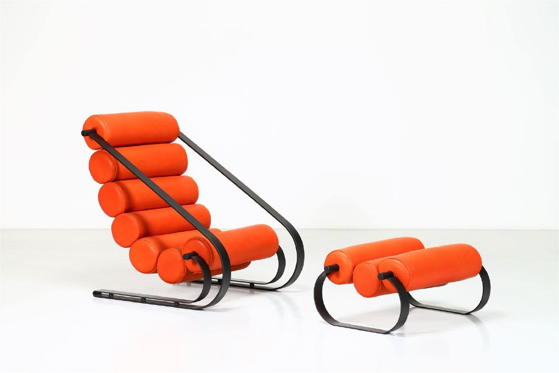 MARZIO CECCHI Armchair with pouf. (1 of 6)