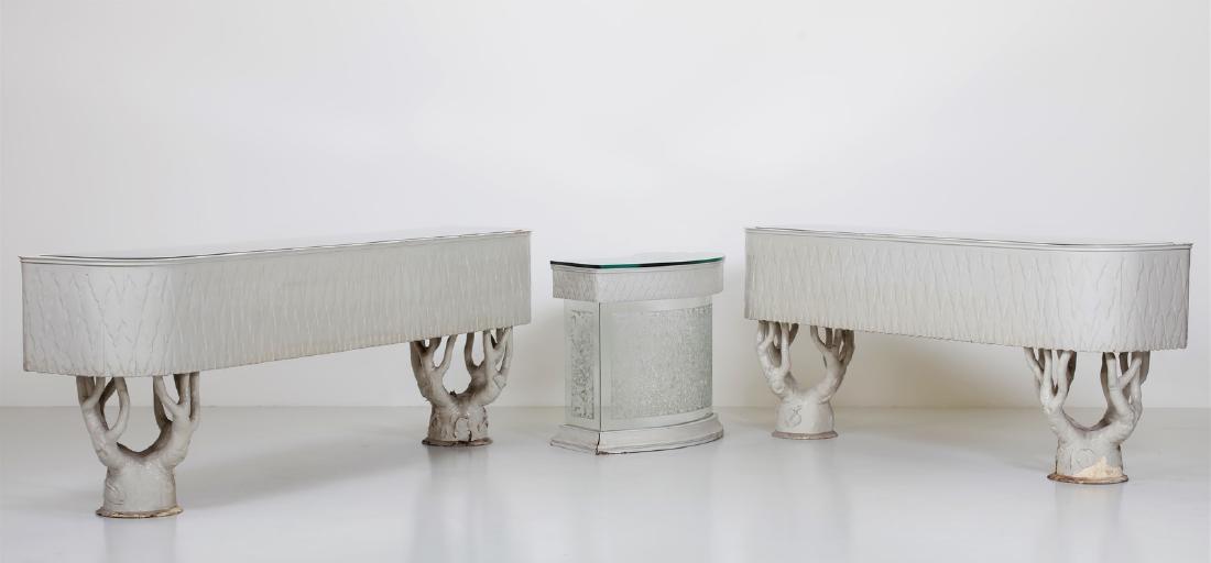 MANIFATTURA ITALIANA  Two sideboards and a bench. (1 of 9)