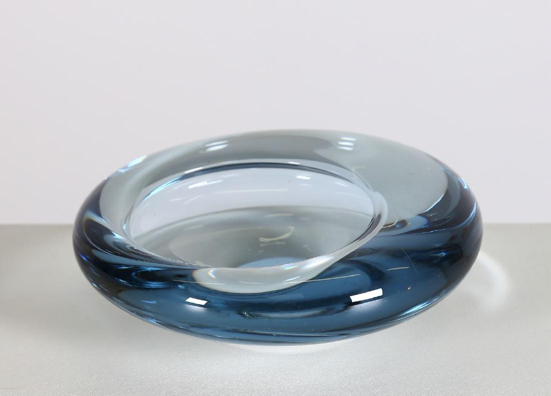 MANIFATTURA SVEDESE Ashtray.: Ashtray. Murano glass. Cm 14,00 x 4,00 x 14,00. Holmegaard ashtray
