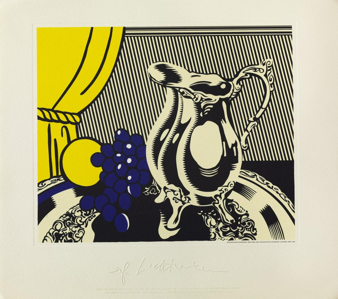 ROY LICHTENSTEIN D'APRES. Untitled.: D'APRES. Untitled. Silkscreen. Cm 36,20 x 32,00. Signature lower centre. Estate of Roy Lichetenstein - Sack, Seoul 2004.