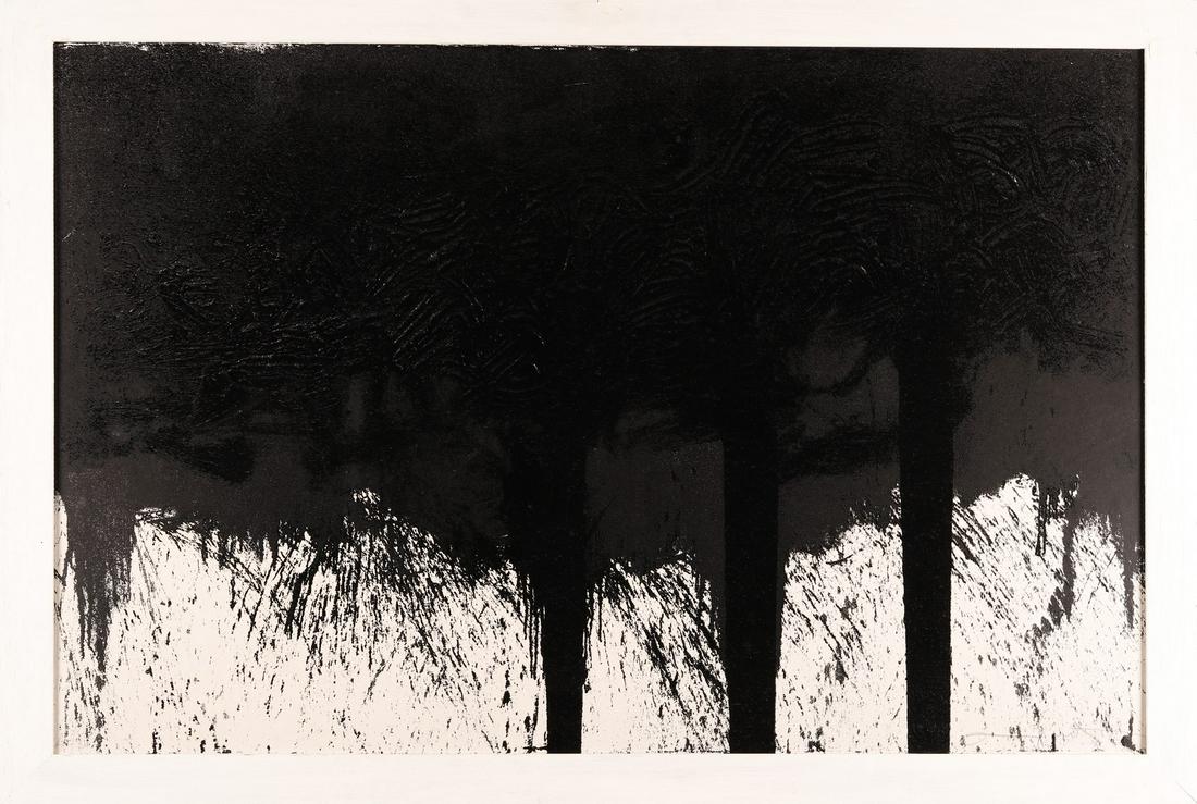 HERMANN NITSCH Untitled.: Untitled. Silkscreen printing material. Cm 92,00 x 62,00. A/P. Edition and signature lower in pencil.. Frame present