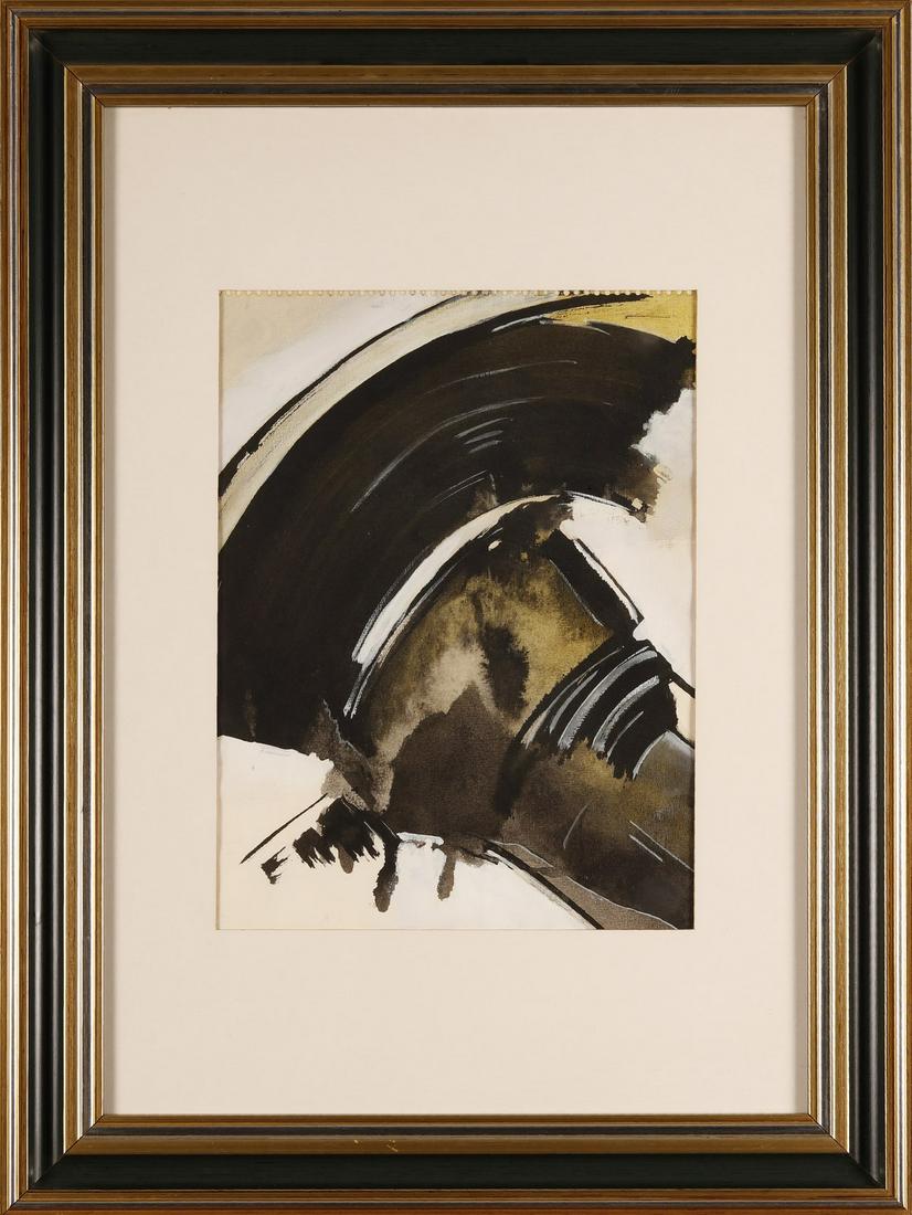 GIANNI BERTINI Untitled.: Untitled. 1958. Mixed media on paper. Cm 24,00 x 32,00. Signature and year upper right. Artist's authenticity certificate on photo. Publication: Il Disegno Italiano, La Scaletta Edition, catalog n.10
