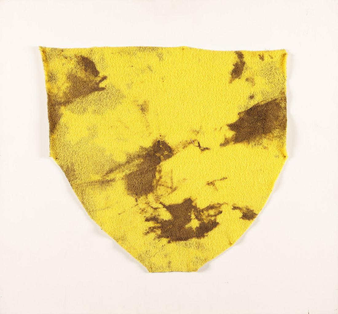 HERMANN NITSCH Untitled (Frammento).: Untitled (Frammento). . Cm 38,00 x 35,00. Signature at the back. Cattellani Art Gallery authenticity certificate. '70. Frame present