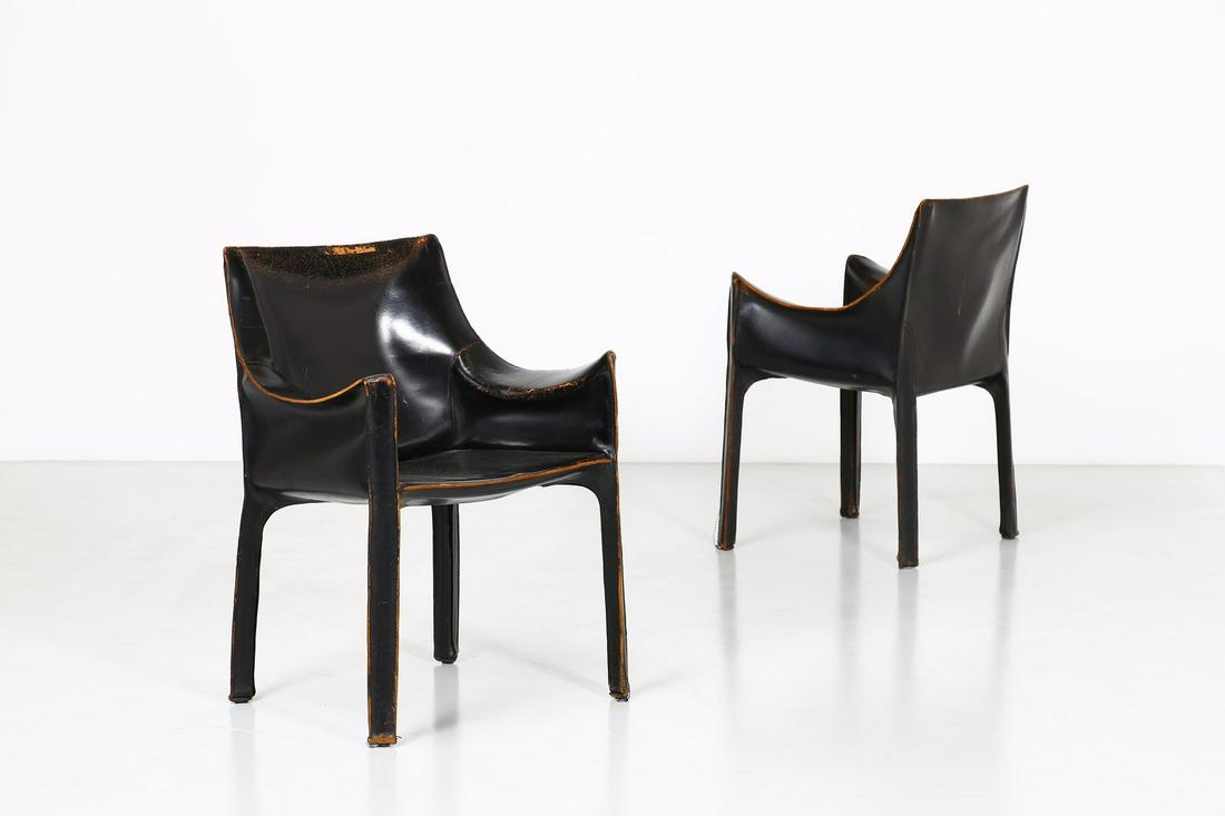 MARIO BELLINI Pair of armchairs. (1 of 7)
