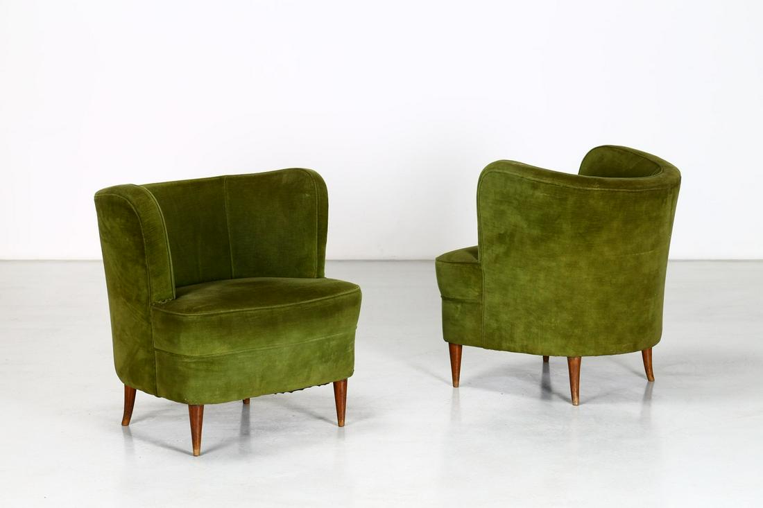 MELCHIORRE BEGA Attributed to. Pair of armchairs. (1 of 7)