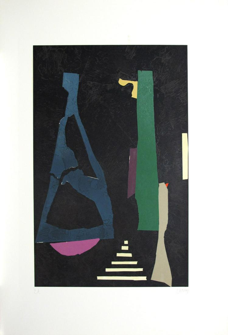 ANDRE' LANSKOY Journal d'un Fou.: Journal d'un Fou. 1976. Lithograph. Cm 70,00 x 100,00. E.A. Edition and signature lower in pencil.