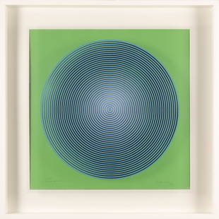 ALBERTO BIASI Project S2.: Project S2. 1970. Double silkscreen print on transparent PVC and card.. Cm 47,50 x 47,50. 21/100. Edition, signature, title and year lower in pencil. Editor: Giuseppe Strano, Padova.. Frame present