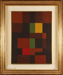 LEON GISCHIA Composition 15p.: Composition 15p. 1972. Oil on canvas . Cm 50,00 x 65,00. At the back title, signature and year. Provenance: Meeting Art, Vercelli. Frame present