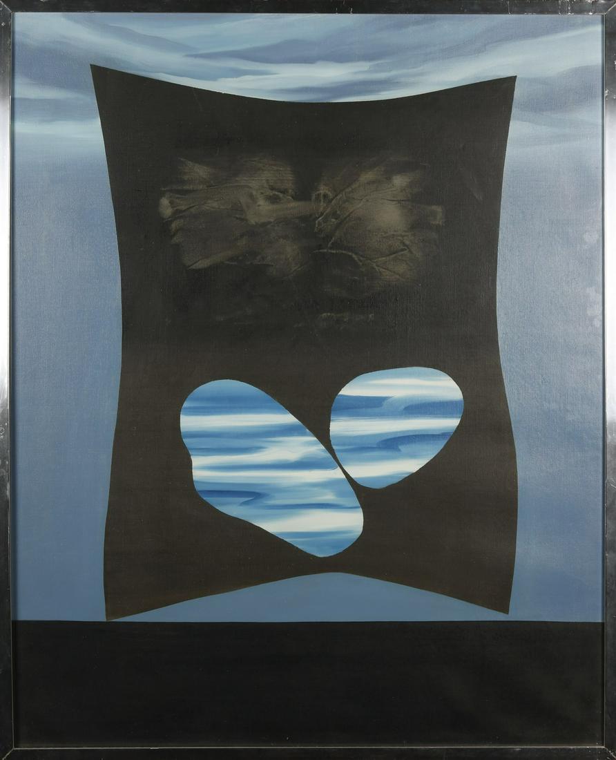 ANTONIO RECALCATI Vision.: Vision. 1966. Oil on canvas . Cm 80,00 x 100,00. At the back title, signature, yera and L'approdo Art Gallery label. Provenance: Borgognana Art Gallery, Milan. Frame present